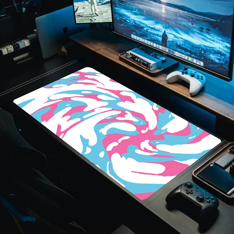 ستراتا لوحة ماوس فنية سائلة كبيرة للكمبيوتر المحمول ماوس الوسادة XXL مكتب الألعاب ماوس جديد المطاط أسفل عدم الانزلاق مكتب طويل حصيرة