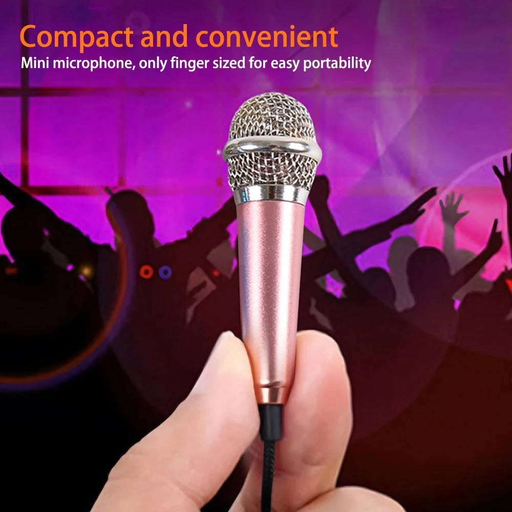 Handheld Mic Portable Mini 3.5mm Stereo Studio Speech Mic Audio Microphone For the Smart mobile Phone Desktop Accessories