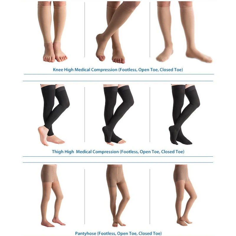 compression anti embolism socks 20-30 mmhg 30-40mmhg medical leggings anti varicose veins stockings