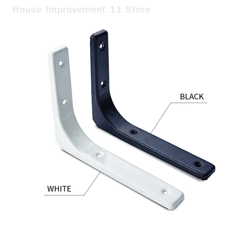 

Кронштейны для полок L-образные плавающие настенные полки Черно-белые кронштейны для подставки из нержавеющей стали Опорное оборудование для дома