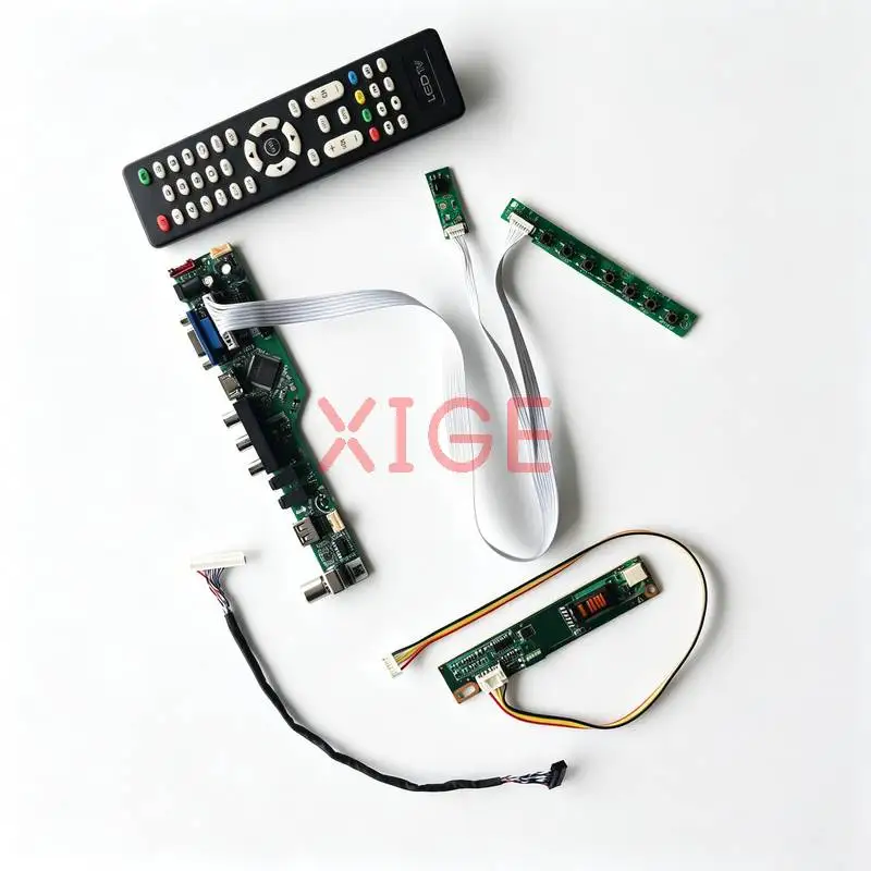 

For LTD141EA HT14X19 TD141TGCD HT14X1B Matrix Controller Drive Board DIY Kit 1024*768 LVDS-30Pin 1-CCFL HDMI+VGA+AV+USB 1024x768