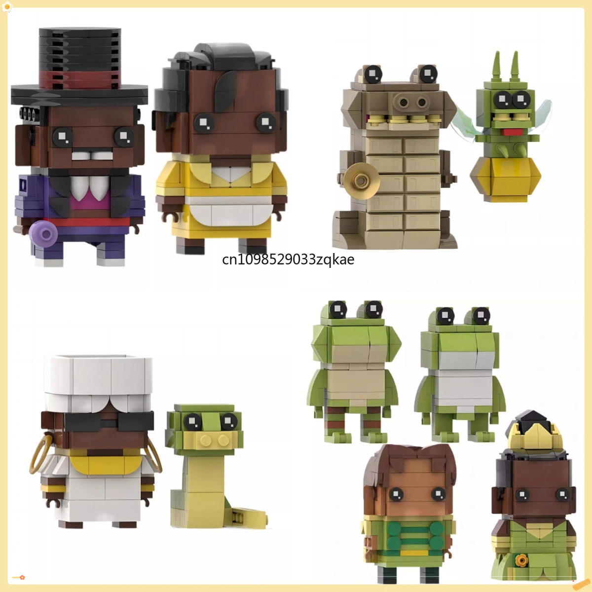 

MOC аниме мультяшная фигурка принцессы лягушки Brickheadz строительные блоки коллекционные украшения модель детские игрушки-головоломки подарки на день рождения для взрослых