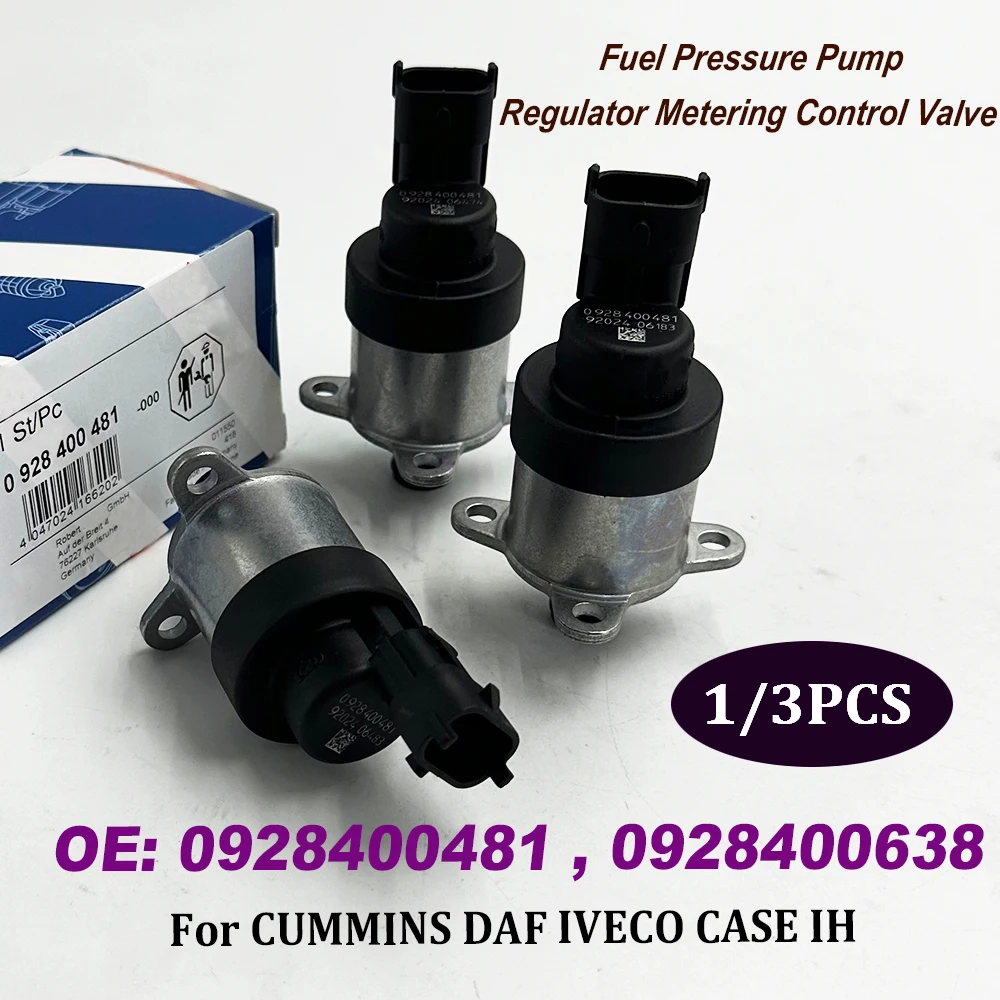 

1/3PCS 0928400481 0928400638 961280670014 Fuel Pump Regulator Metering Control Solenoid Valve For C-UMMINS DAF I-VECO CASE IH