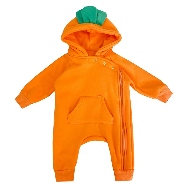 Umorden 6-36M Baby Toddler Carrot Costume Boys Girls Unisex Hooded Jumpsuit Halloween Easter Party Fancy Dress Outfit Zipper view 6