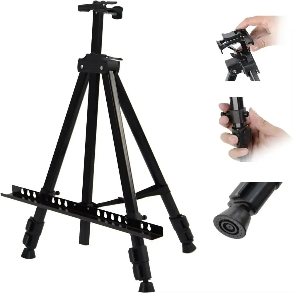 Portable Design Sketch Easel Adjustable Height Versatile Stand Easel Stable Base Metal Tripod Travel Easel Painting Use