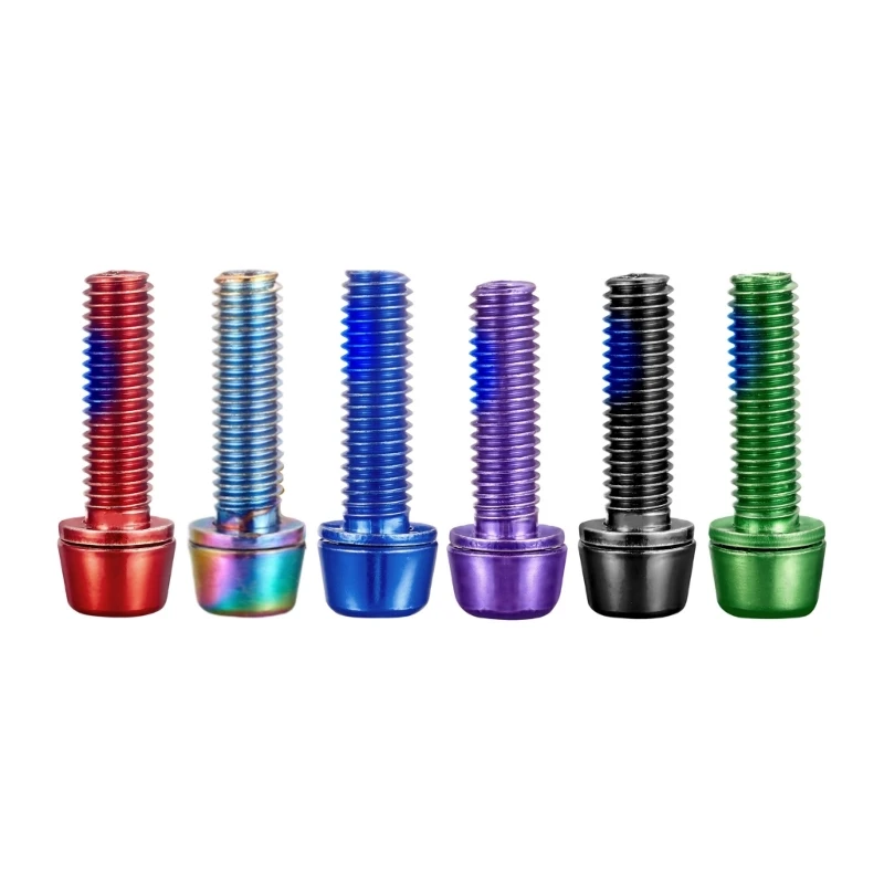 A0KA 6lots Road Bike Disc Brake Rotors Fixing Screws Bicycles Handlebars Screws for Mountain Bike Stem