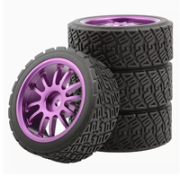 For MJX HYPER GO 14303 14302 14301 Metal Wheel Tires 1/14 Rally CNC High Strength Metal Wheels Height increasing set HSP 94123