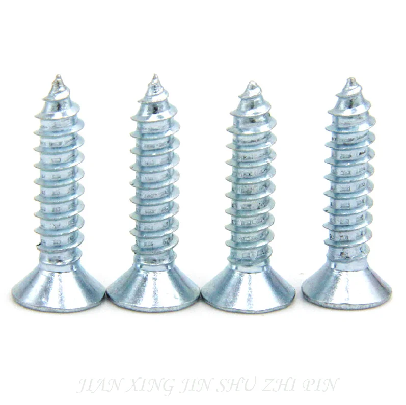 M4 M5 M6 10mm 12mm 16mm 20mm a 50mm acciaio al carbonio zincato GB835 bullone Phillips vite autofilettante piatta svasata da incasso