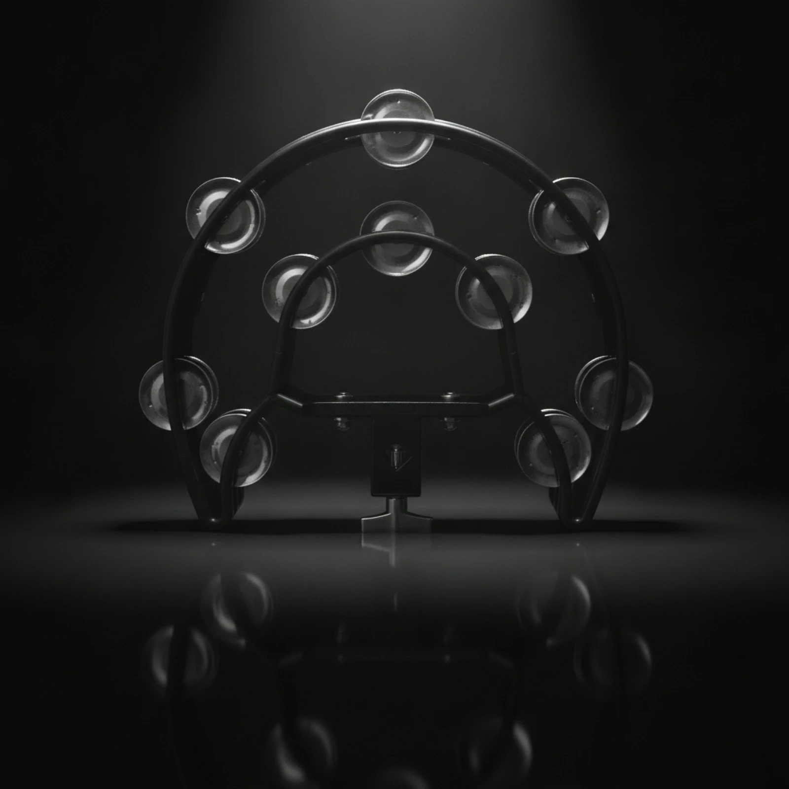 Tambourine with Mounting Clamp Mountable Drum Kit Tambourine Clamp-on Percussion Frame Sturdy Jingle Hoop Compact for Drummers