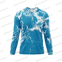 Googan Squad Men's Upf 50+ Sun Protection Uv Shirt Hoodie Quick Dry Long Sleeve Plain Rash Guard Fishing Swim T-shirts