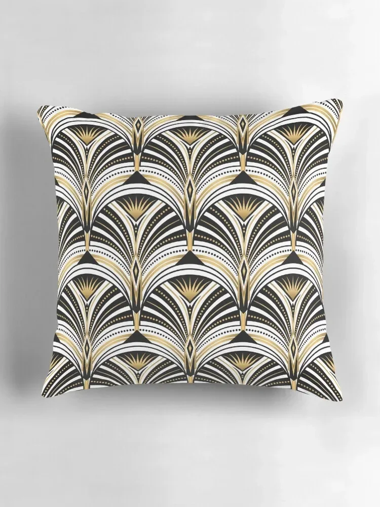 Art Deco Pattern Fanning background Throw Pillow Pillows Aesthetic christmas pillow case Pillow Cover