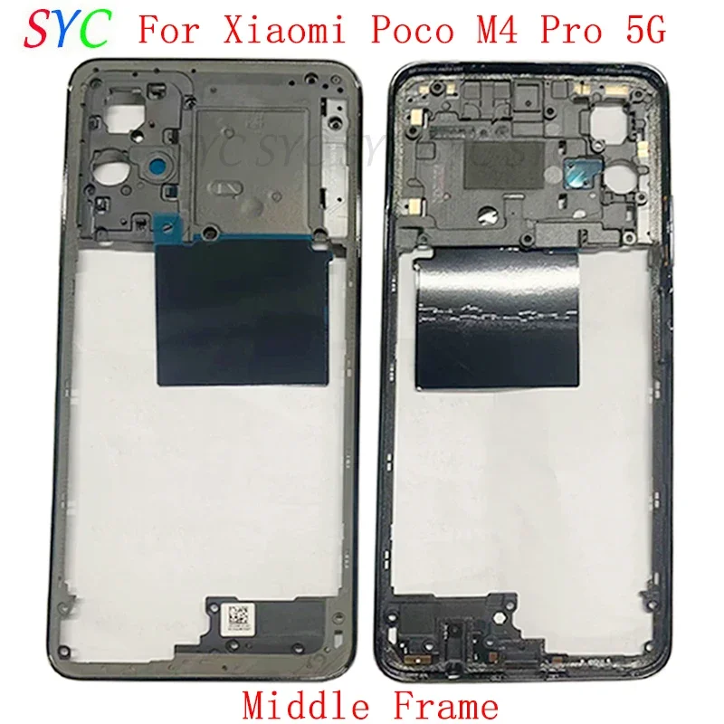 

Middle Frame Center Chassis Cover For Xiaomi Poco M4 Pro 5G Phone Housing LCD Frame Repair Parts