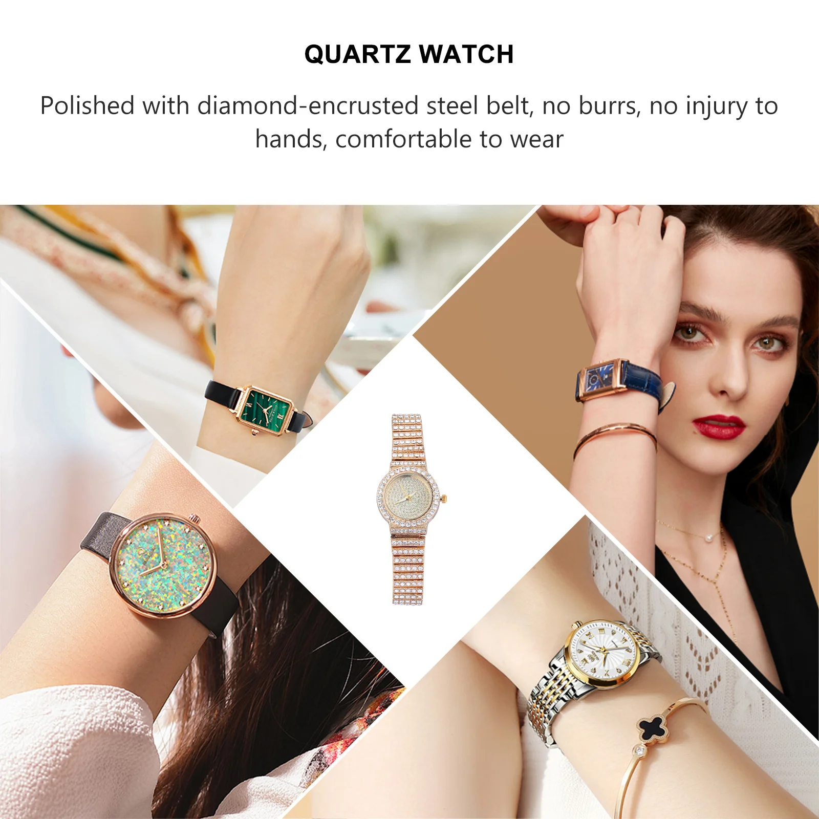 

1Pcs Rhinestone Women's Watch Fashion Alloy Quartz Bracelet Timepiece for Ladies Daily Wear Gift Alloy Watch Lady Watches