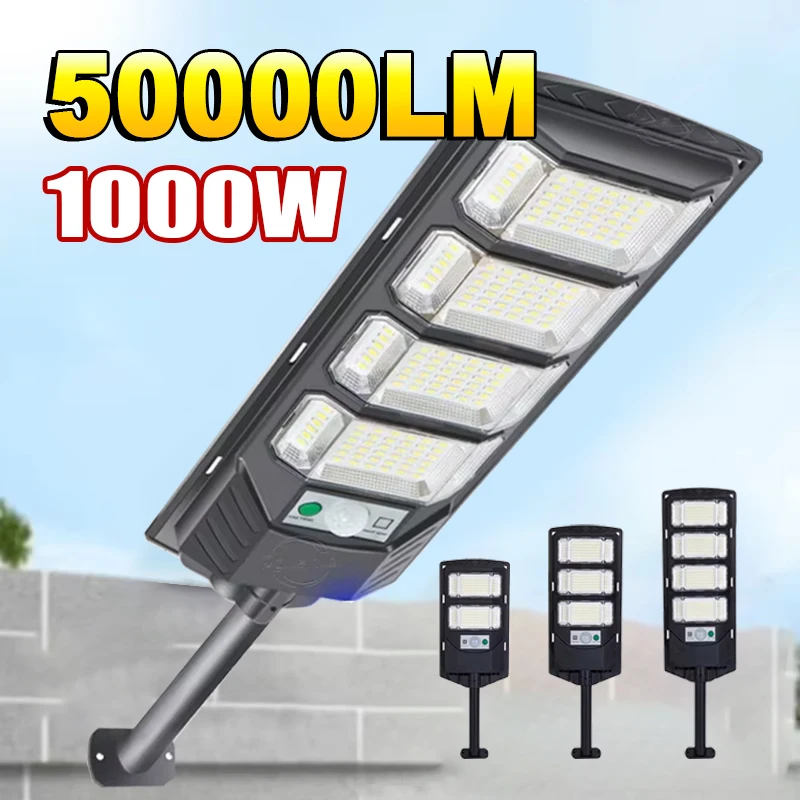 50000LM 1000W/800W/600W Solar Led Light Sunlight Outdoor Powerful Outdoor Motion Sensor Solar Lamp Garden Street Spotlight Lamp