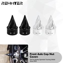 Motorcycle Front Axle Cap Nut Covers Twisted Caps For Harley Sportster XL Touring Road King FLHX Dyna 08-Up Softail Fat Boy VRSC