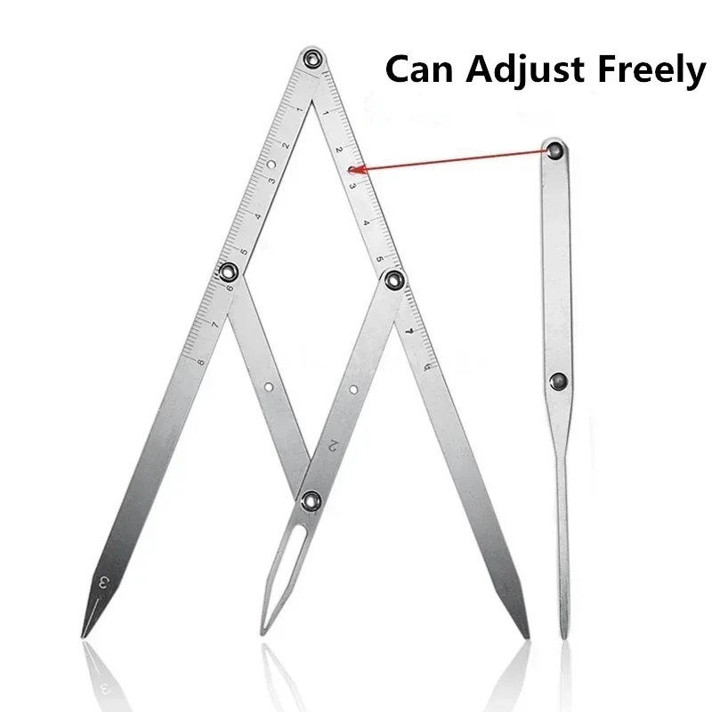 1pc Stainless Steel Gold Silver Black Proportional Ruler Triangle  Golden Ratio Measure Microblading Positioning Tools