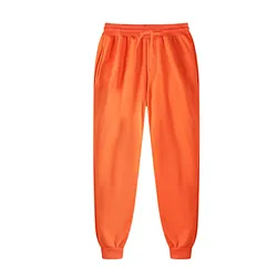 Orange Sweatpants For Men And Women Autumn And Winter Leisure Solid Color Trousers Fashion Daily Jogging Pants Sportwear