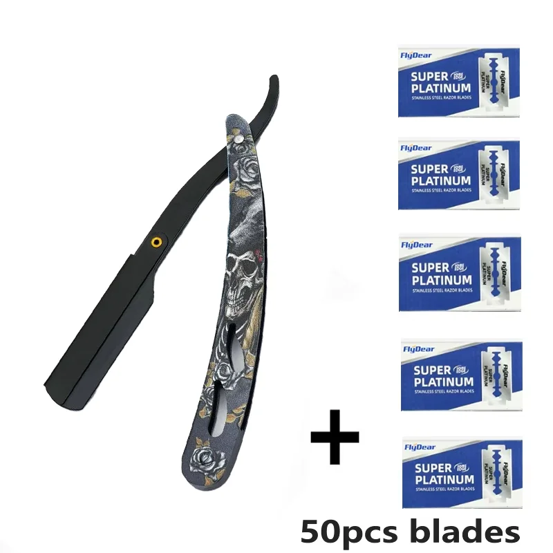 Eyebrow Barbershop Men Shaver Straight Edge Barber Razor Knives Manual Beard Shaving And Care Replaceable Blades Shavette Blade