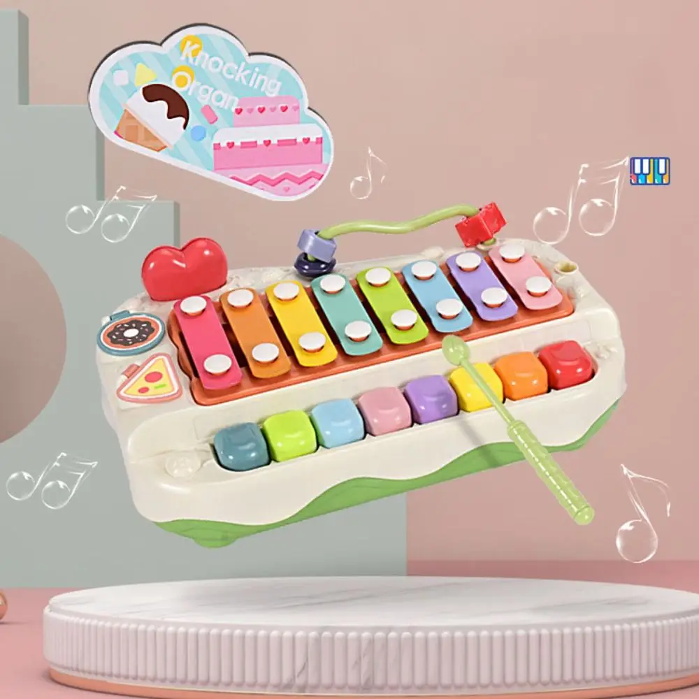 Plástico 8-nota bater piano brinquedos quebra-cabeça mão bater música do bebê massa vara brinquedo educação precoce instrumento de percussão