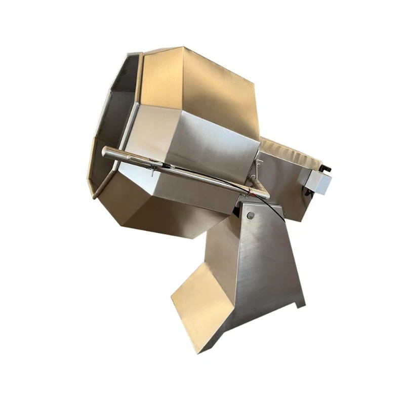 Customized Octagonal Seasoning Machine With Spray Function Automatic Oil Spraying Seasoning Mixer For Fried Food Snack Flavoring