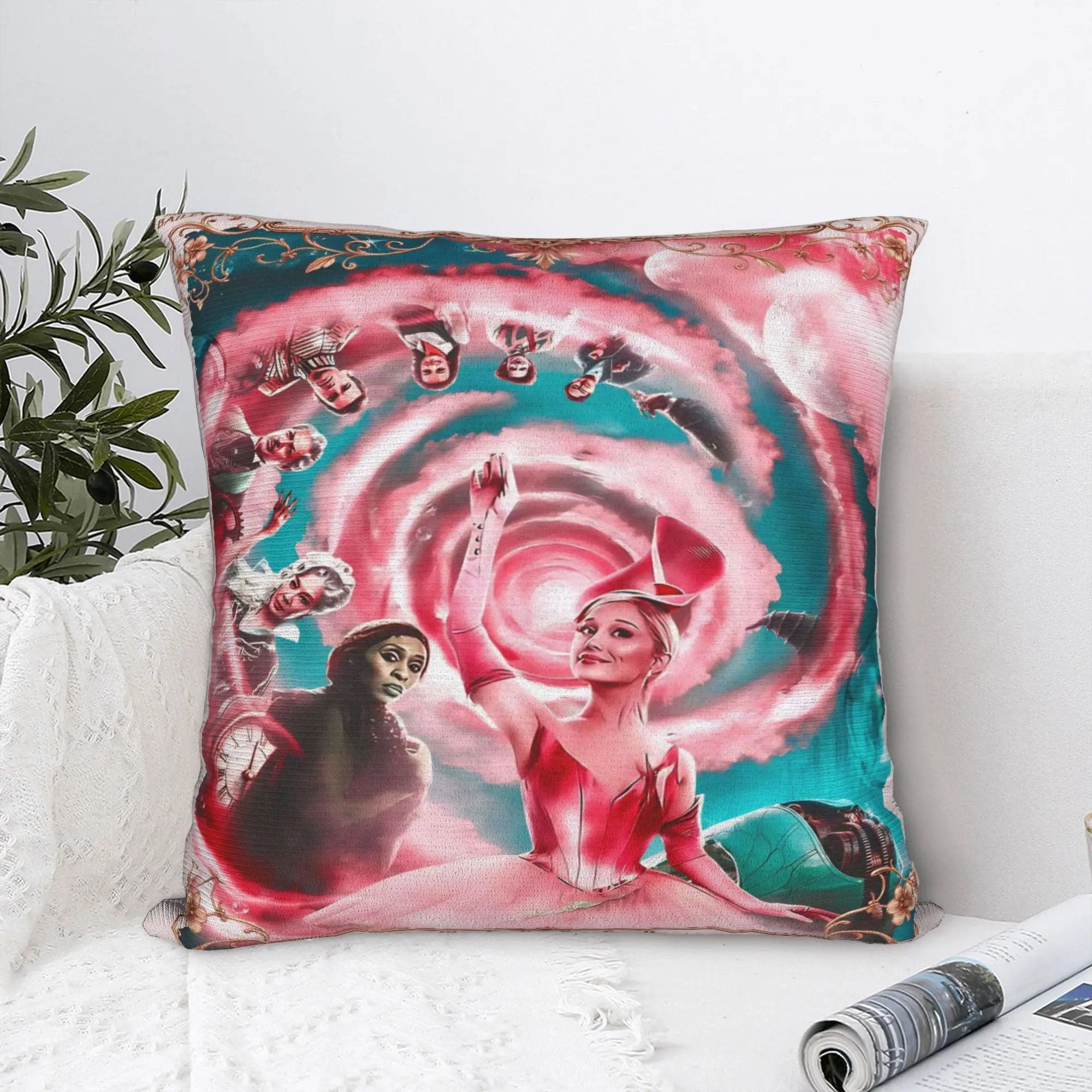 W-Wicked 2 Musical Movie Glinda Elphaba Pillow Case  Novelty Pillow Cover Soft Pillowcases For Living Room Sofa