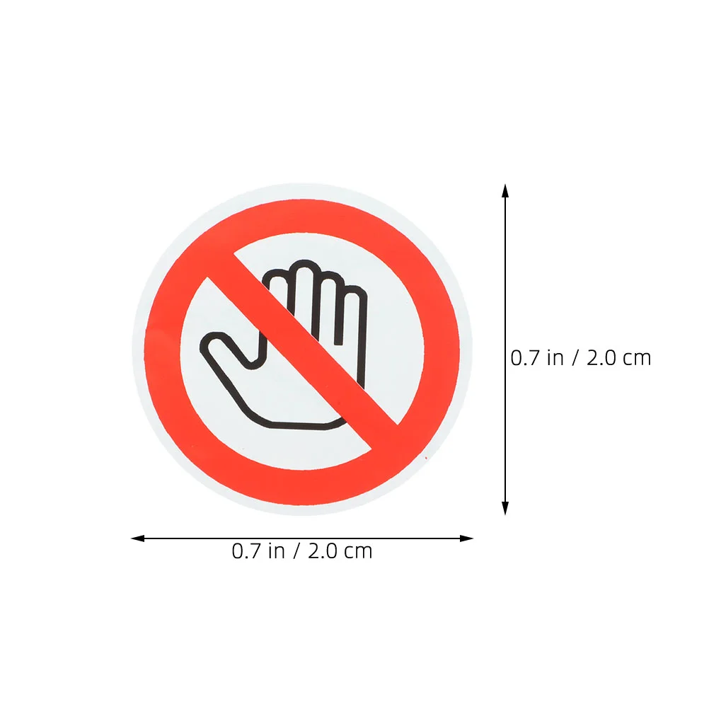 5 Blatt Warnschild Instrument Sicherheitsaufkleber Baby Do Not Touch 200 x 200 x 00 cm selbstklebendes Vinyl mit Hand