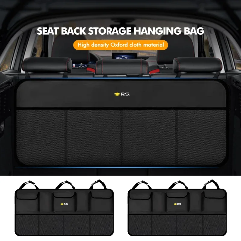 Organizador de almacenamiento para maletero de coche, bolsa multibolsillos para colgar en el asiento trasero, para Renault Arkana Captur Twingo Talisman RS Line Loga