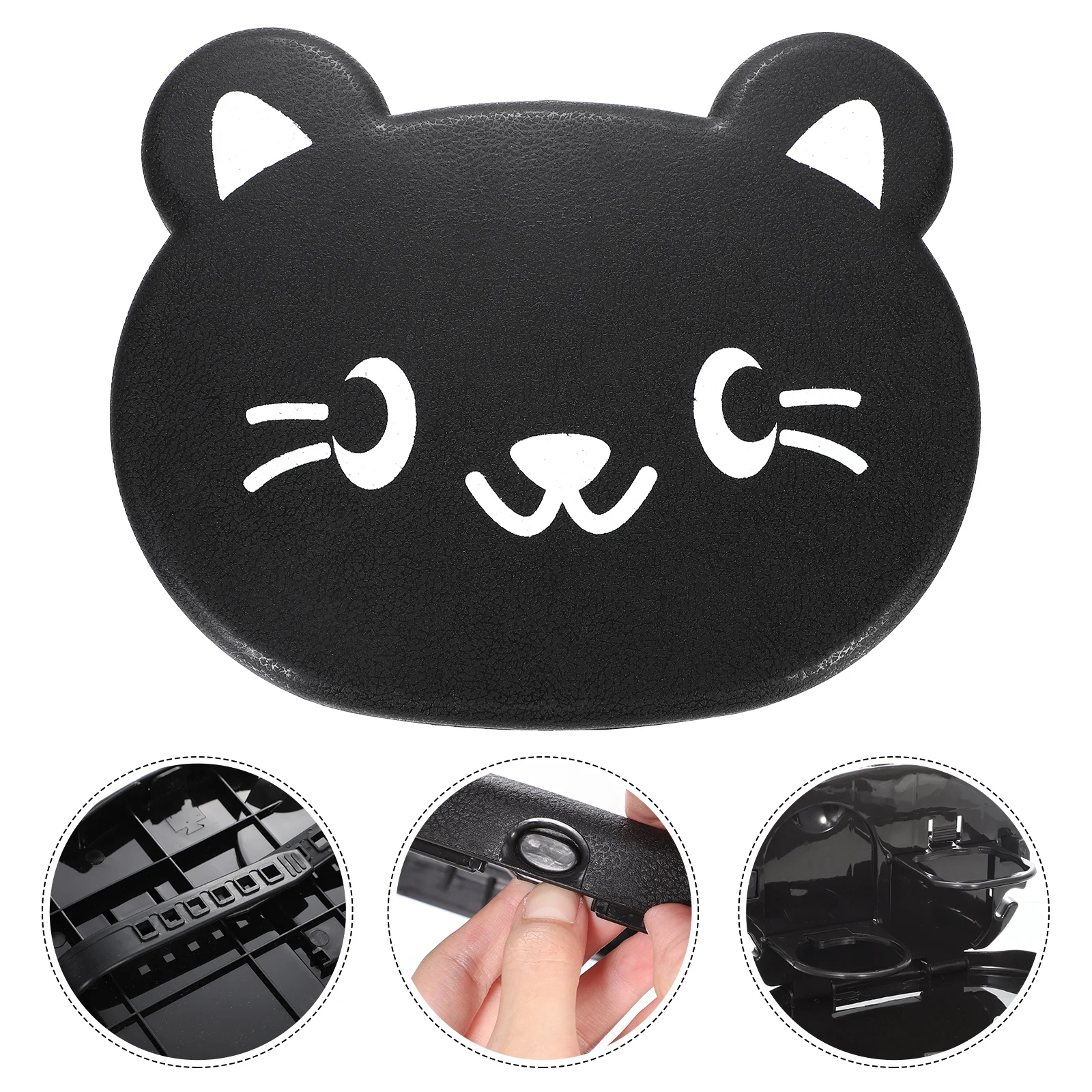 

Cartoon Foldable Car Drink Holder Rack PP TPR Material Black Easy Install Back Seat Cup St Bottle Accessory Car Interior