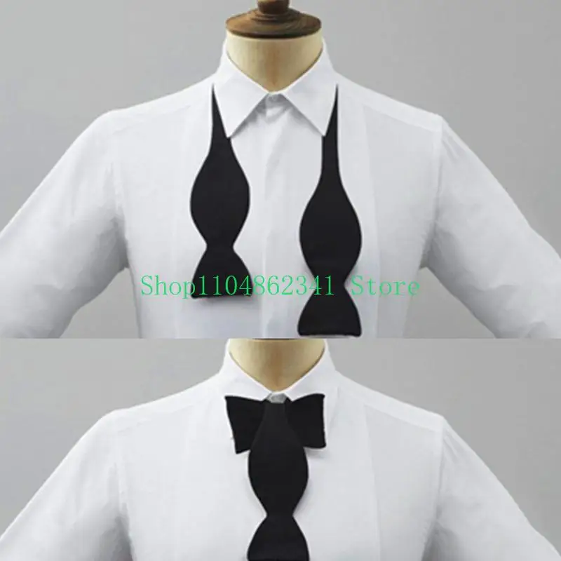652F Traditional Gourd Tie for Men Boy Decorative BowTie with Classical Black Color for All Ages Formal Event and Stage Show