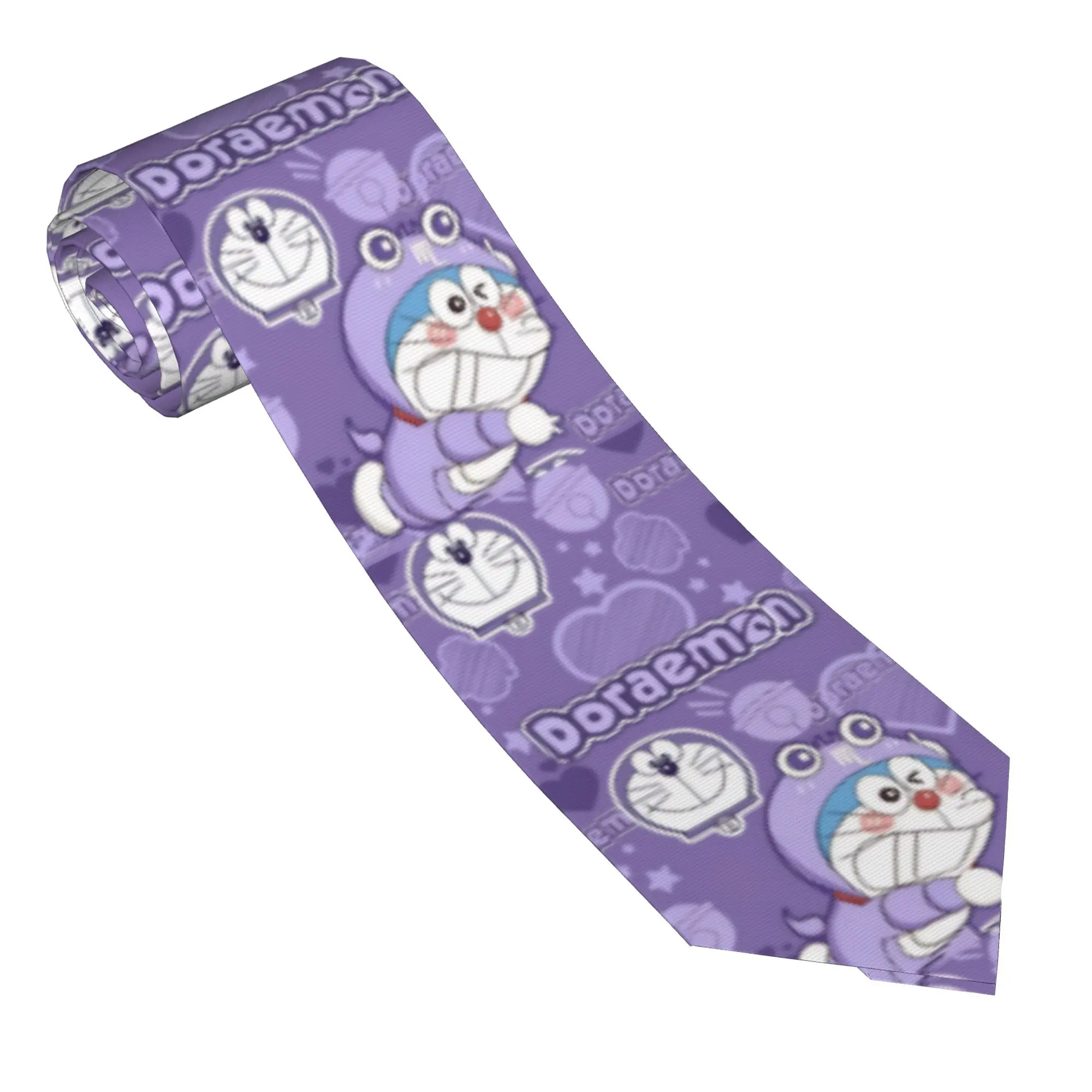 D-Doraemons Necktie Men Women Slim Polyester 8 cm Classic Neck Ties Anime  for Men Daily Wear Gravatas Wedding Gift