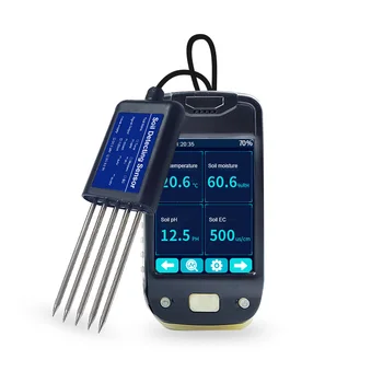 Analisador portátil portátil do solo do tempo real, 7in 1 sensor com registrador de dados, PH, EC, multi-em-um