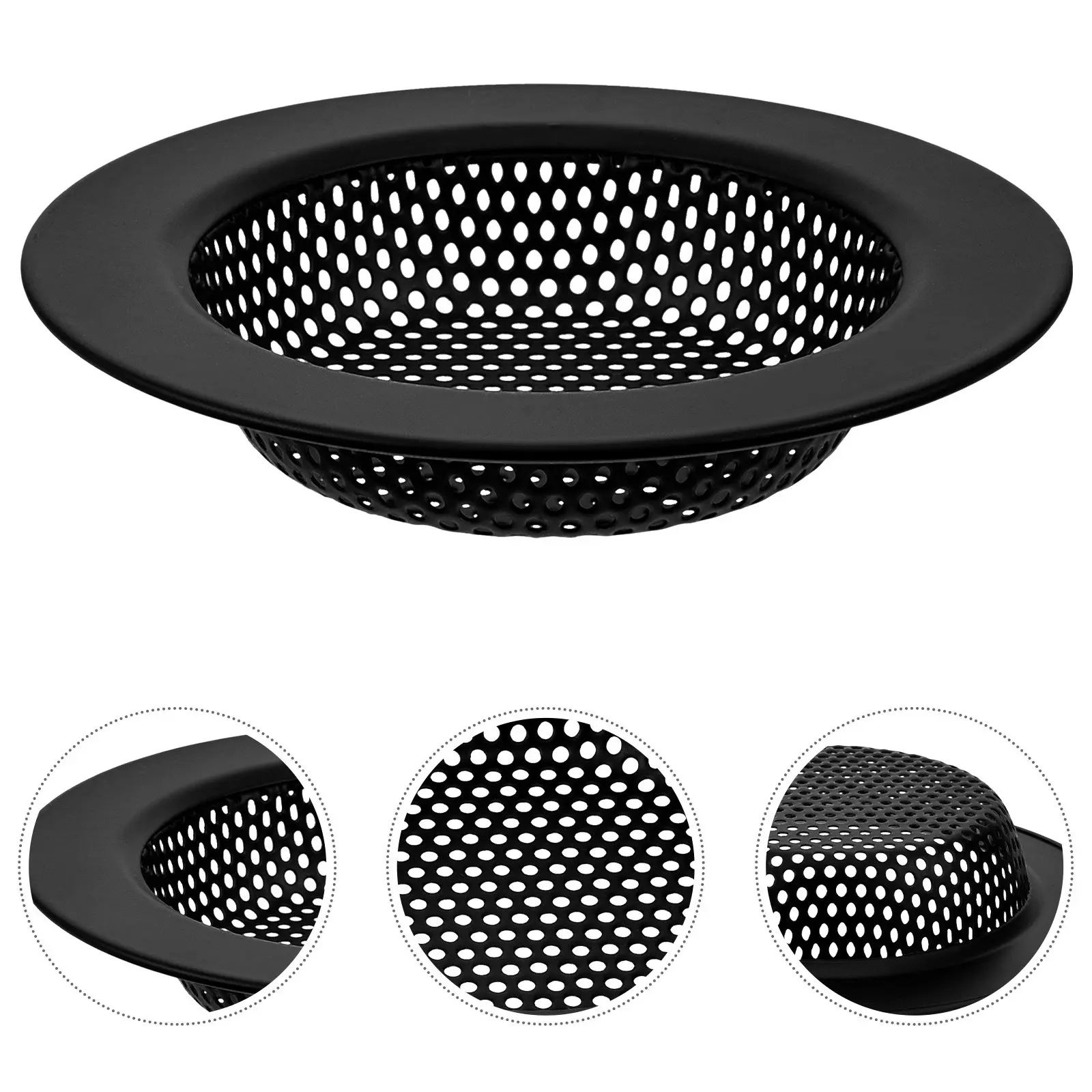 

Stainless Steel Kitchen Sink Drain Strainer Heavy Duty Rust Proof Clog Preventer for Hair Food Scraps Catcher Metal Sink Filter