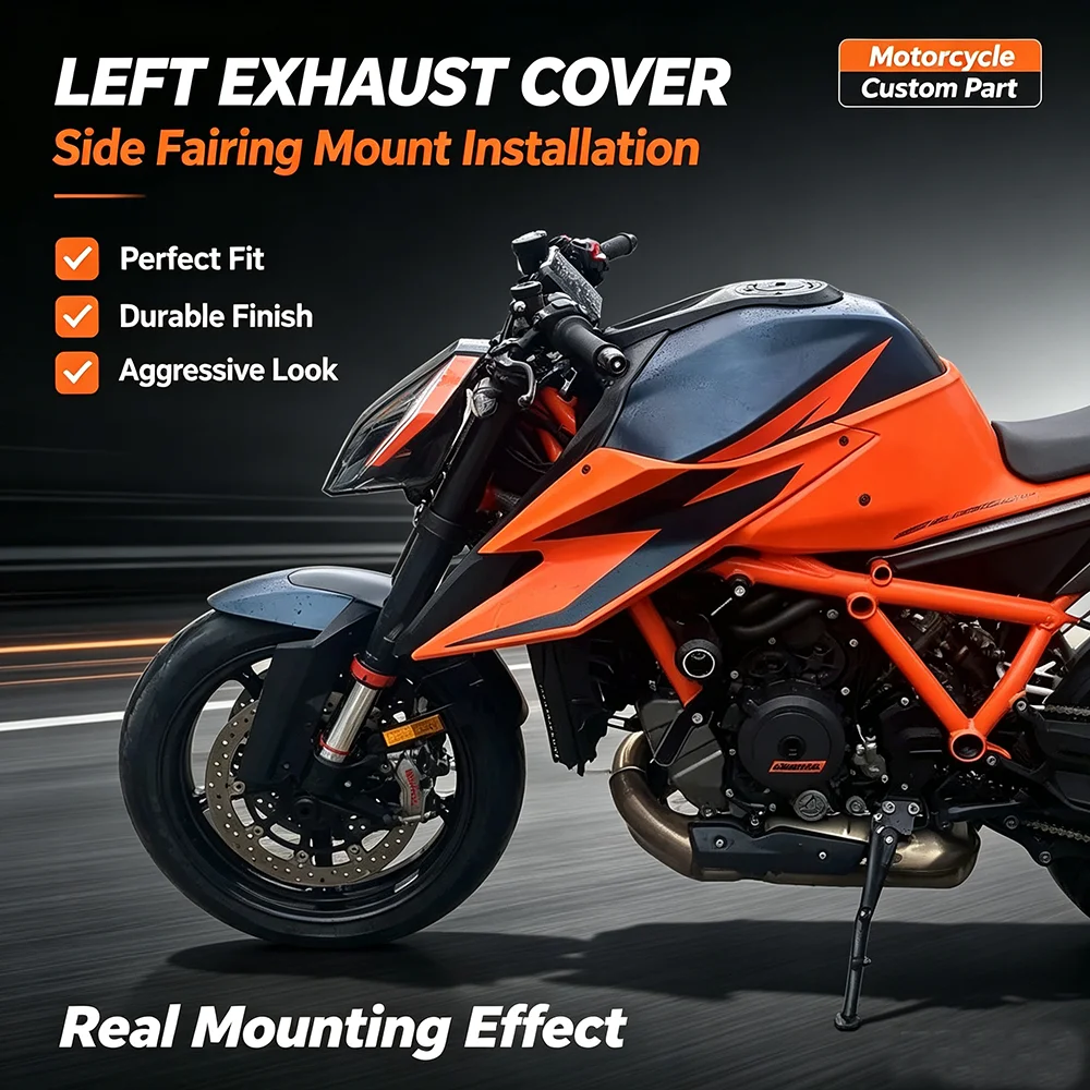 For SUPER DUKE R 1290 2020-2023 3K Carbon Fiber Left Side Heat Shield Fairing