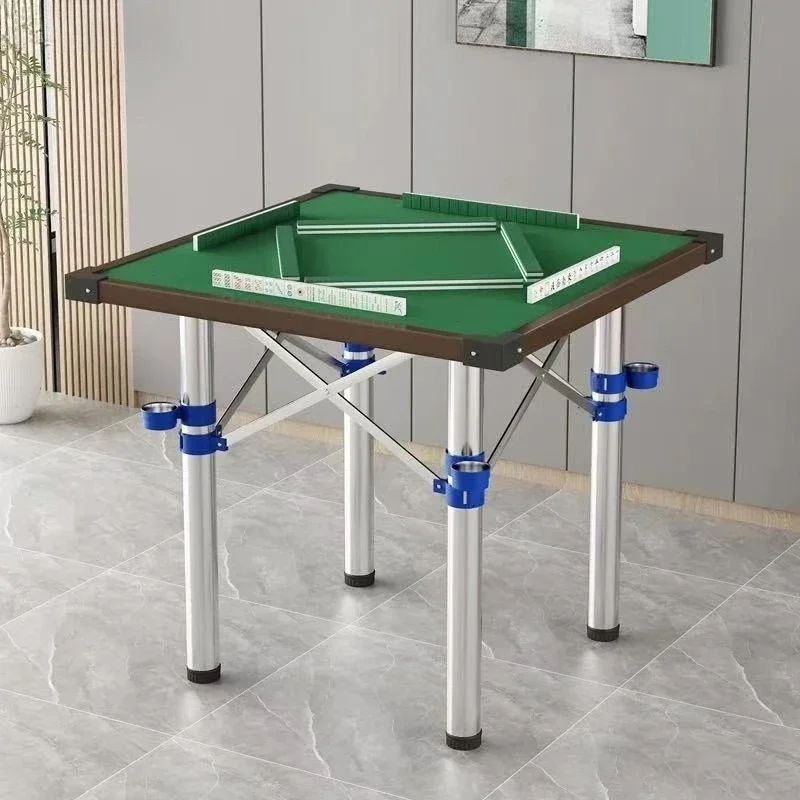 طاولة ما جونغ قابلة للطي للمنزل، متعددة الوظائف، طاولة مهجع بسيطة، ثنائية الغرض، فرك يدوي على الشطرنج