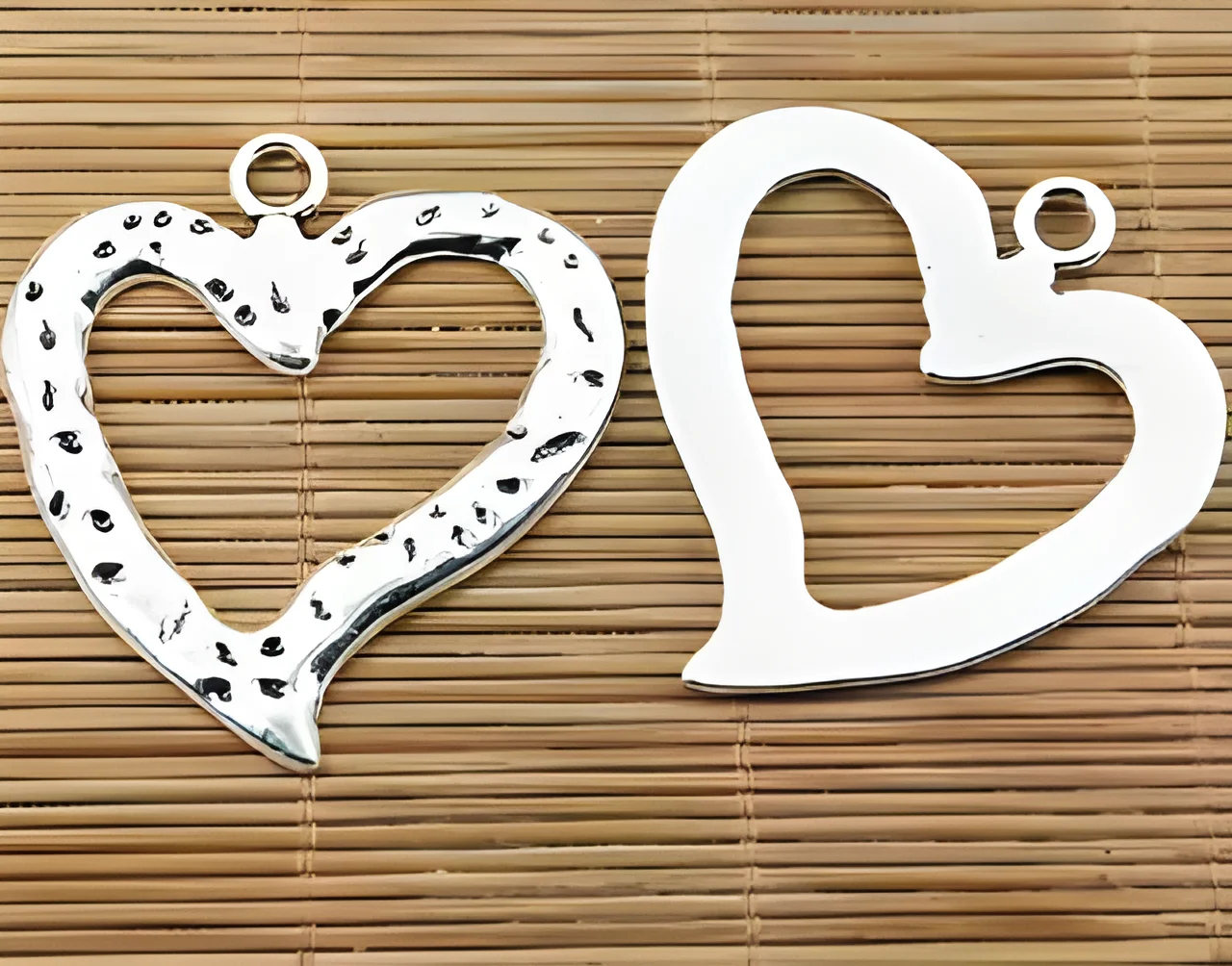 5pcs 43*46mm Alloy charms tibetan silver heart shaped pendants for jewelry making HWEF1567