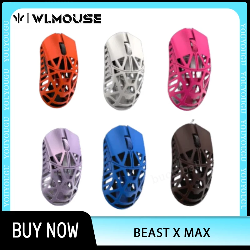 New WLmouse Beast X Max Wireless Gaming Mouse FPS 8K PAW3950HS Sensor Magnesium Alloy Mouse Lightweight Pc Gamer Custom Gift