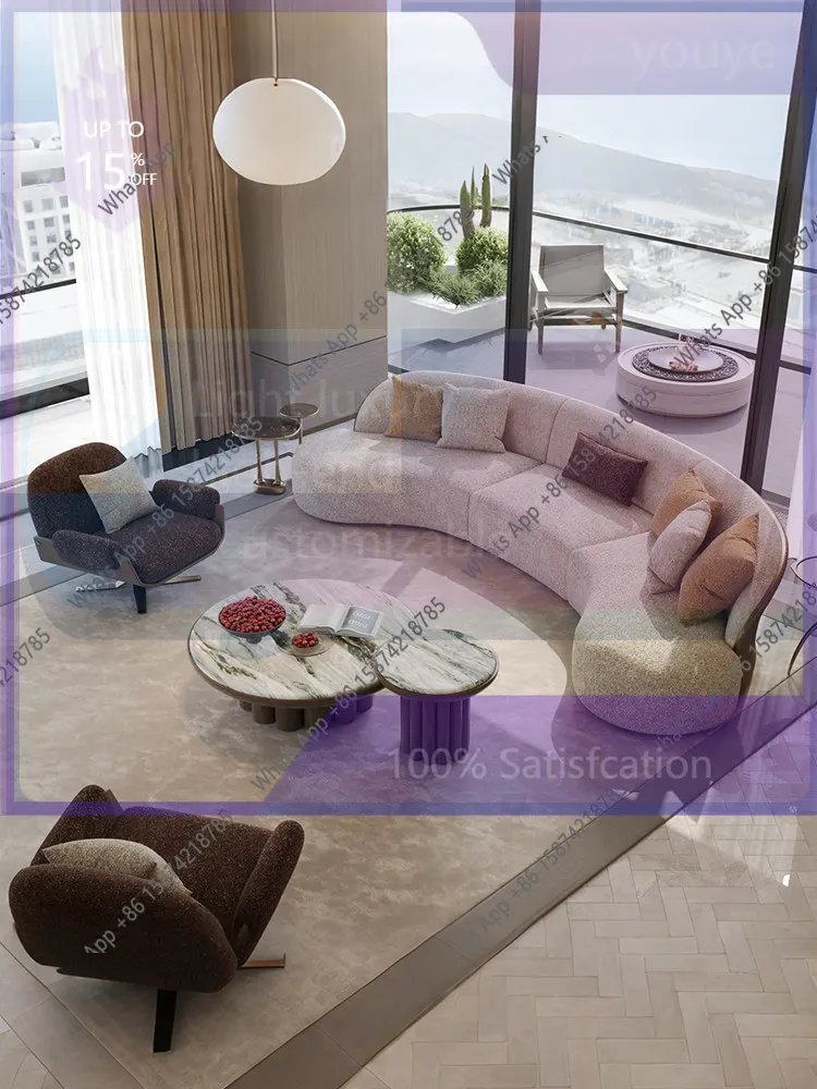 asdf grE Rt Natural Marble Coffee Table Fashion, High-end Medieval Style Italian Size Round Table Combination