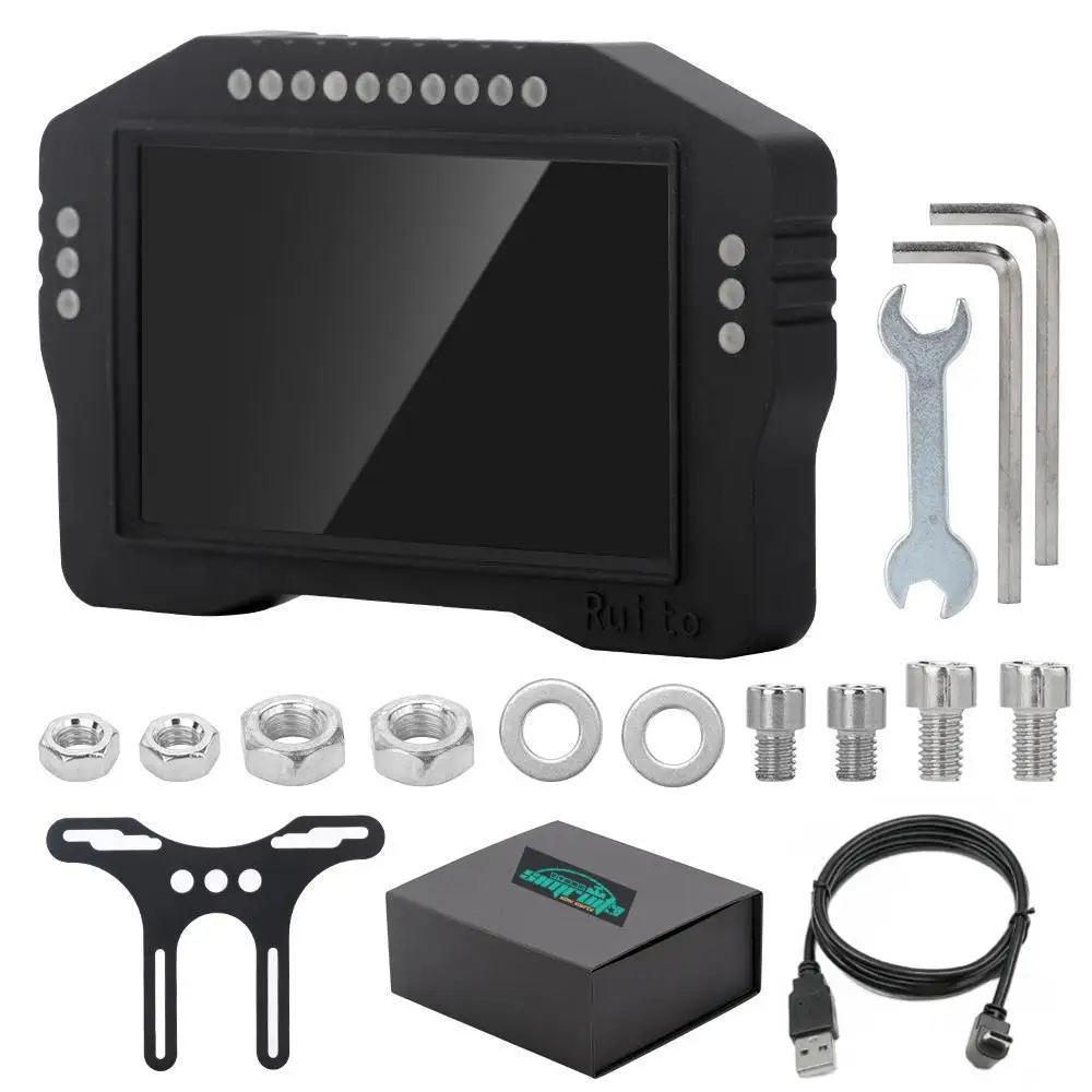 5Inch Racing Emulator Game Steering Wheel High Definition Full Color RGB Touch Instrument Display for Enhanced Gaming Experience
