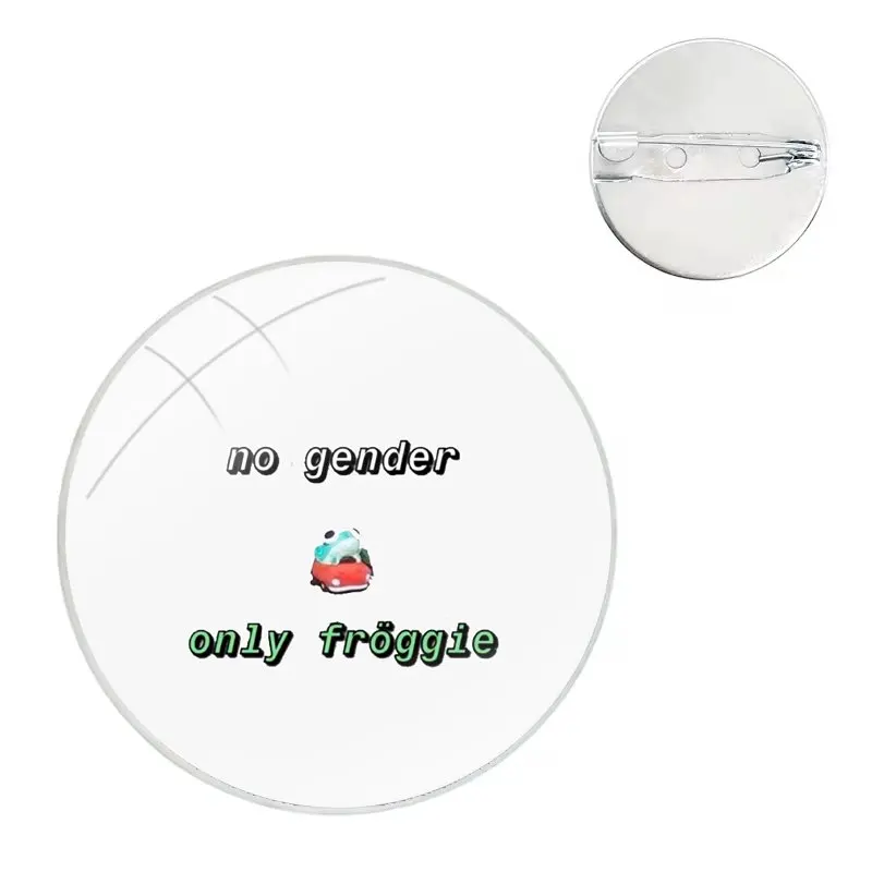 Pins Badge Metal Brooches For Clothes Backpack Decoration gift No Gender Only Frog Non Binary Flag F