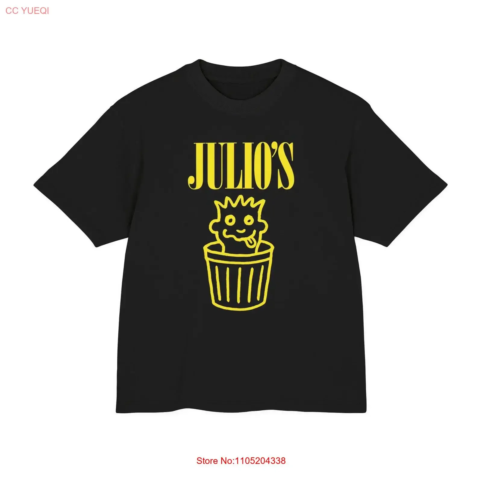 تي شيرت ثقيل عصري ملابس الشارع حضري للنزهات غير الرسمية أصدقاء مثالي تصميم صيفي رائع تصميم JULIO'S عتيق مغسول #1
