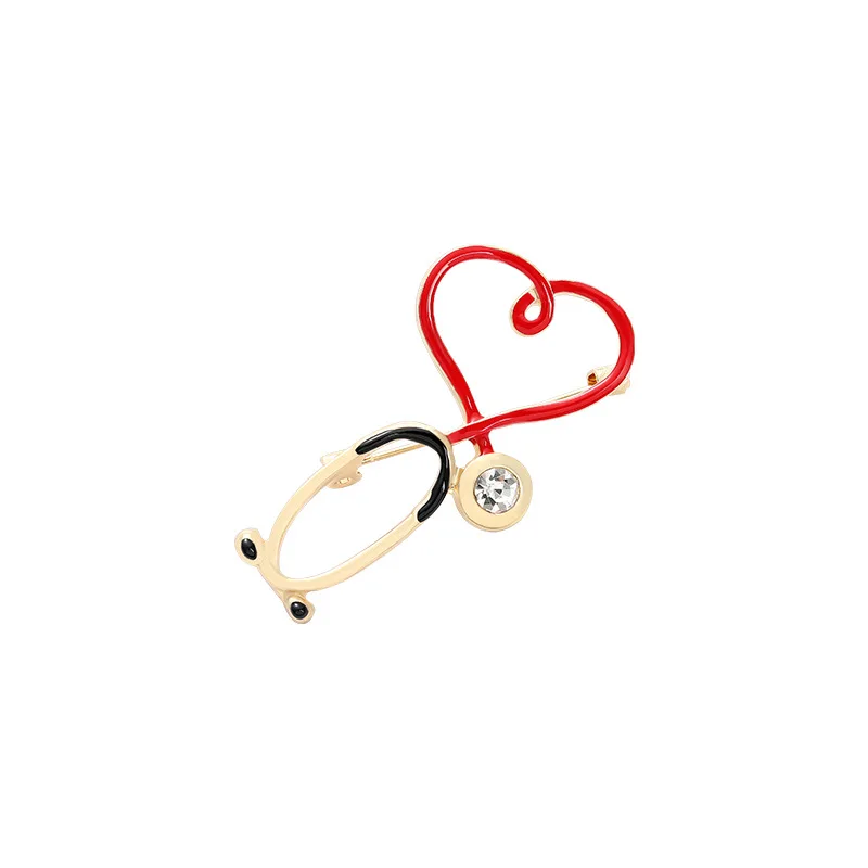 Enamel Doctor stethoscope Nurse Brooch Pin Medical Jewelry Lapel Backpack Badge Gift