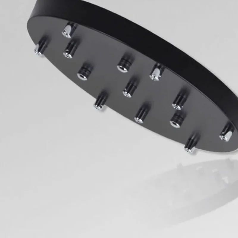 北欧ミニマリスト装飾シャンデリアブラックテーブルダイニングリビングルーム階段ペンダントランプ屋内照明光沢のある照明器具