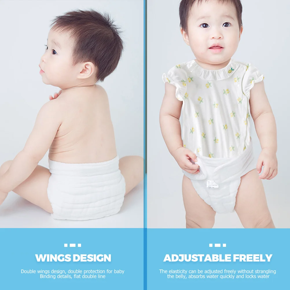 

5Pcs Baby Diaper Pants Reusable Cloth Diapers for Newborn Washable Night Use Leak Proof Soft Absorbent Newborn Cloth Diapers