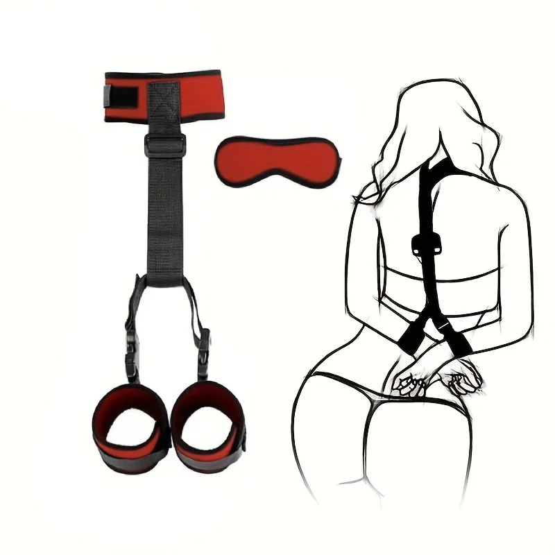 BDSM Adult Sex Toy Kits Sets for Sexy Games Bondage Mask Set Feather Handcuffs Ankle Cuff Restraints for Couple Sexual Aids ﻿18+