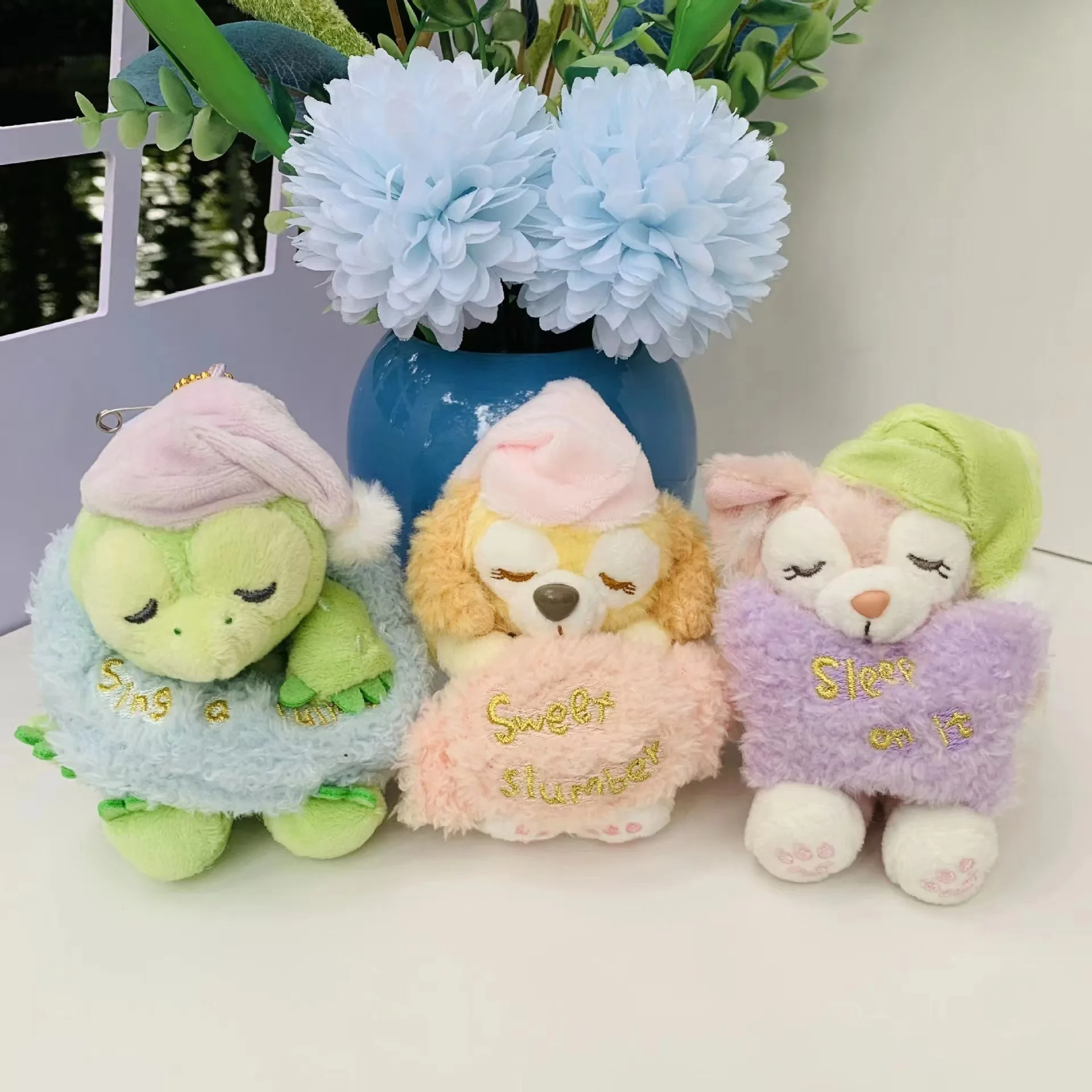 Disney Lina Belle Pajamas Pendant School Bag Little Fox Keychain Bag Pendant Plush Doll Cute Doll