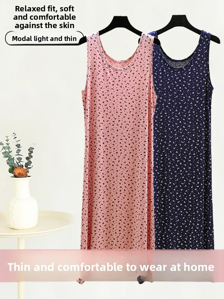 

Летний повседневный модальный цветочный принт Svel Dr женский свободный удобный домашний жилет Dr средней длины круглый Ne