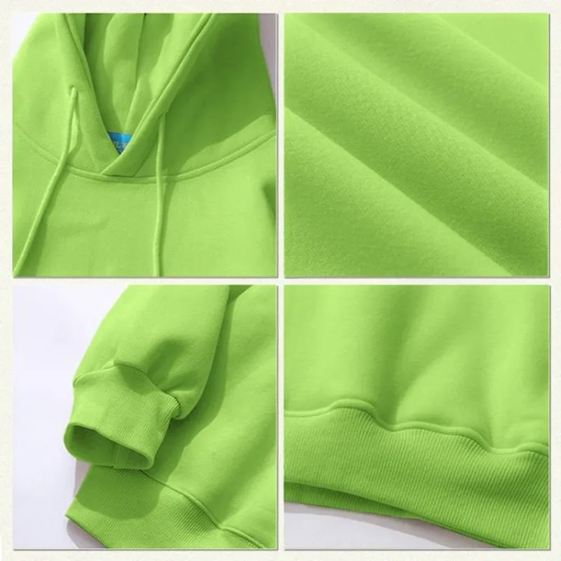 ファッショナブルなルーズソリッドカラー長袖スウェットシャツ女性用秋と冬ベルベット厚みのあるデザインフード付きトップ