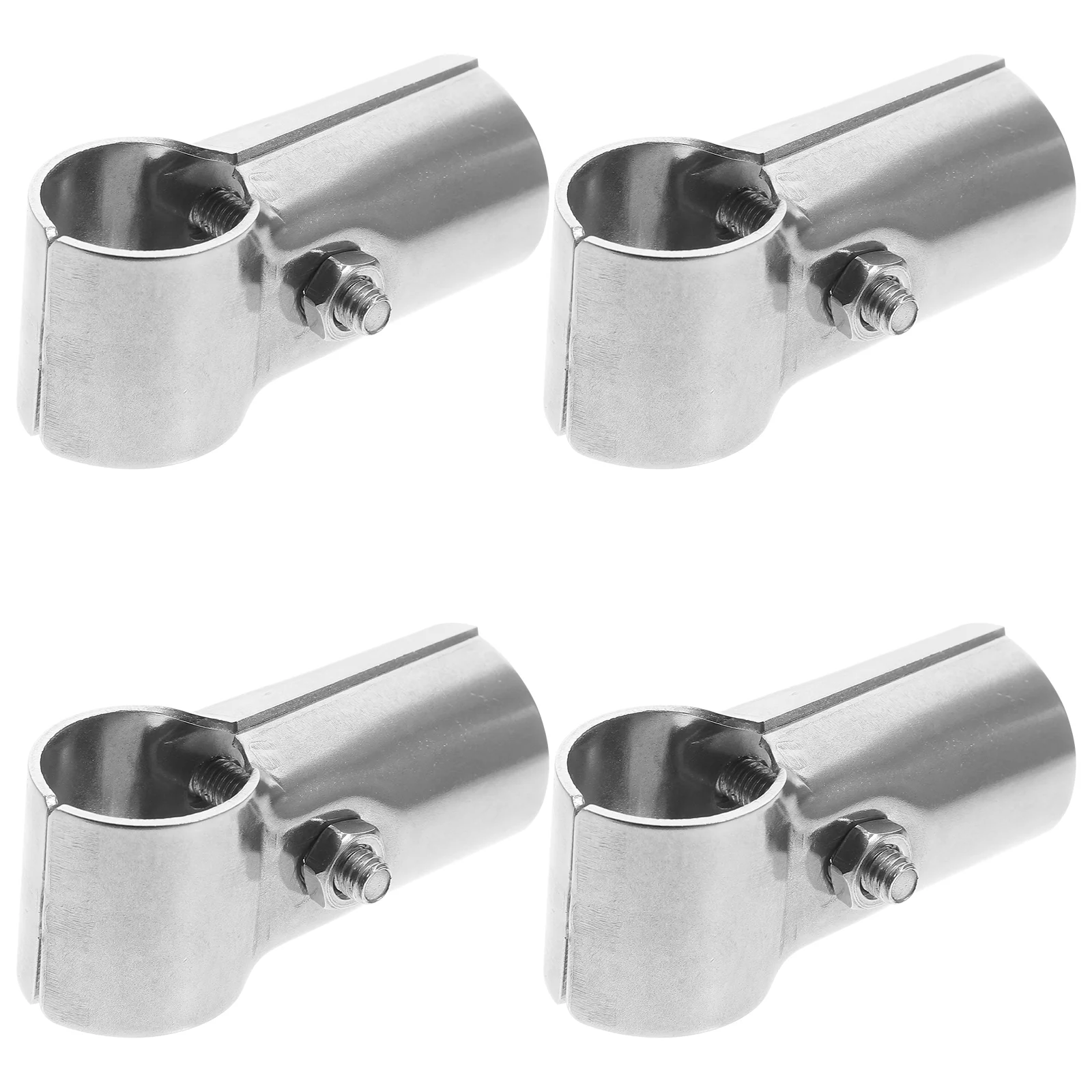 4 Pcs Stainless Steel 25mm Tube Fittings T Clamps for Greenhouses Shelves Fence Chain Link Bracket Tools Connectors