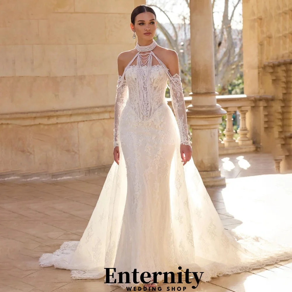 

Customized Zipper Wedding Dresses Boat Neck Half Sleeve For Women Charming Simple Lace Applique Bridal Gowns Vestidos De Novia