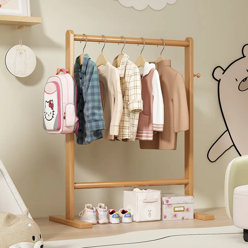 Small Bamboo Hat Rack, Floor Hanging Clothes Rack, Bamboo and Wood Clothes Rack, Drying Rack, Bedroom Clothes Storage Rack